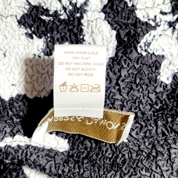 Draper's - Damons Y2K VTG Black & White Floral Textured Artsy Jacket Women's (L) - Picture 9 of 12